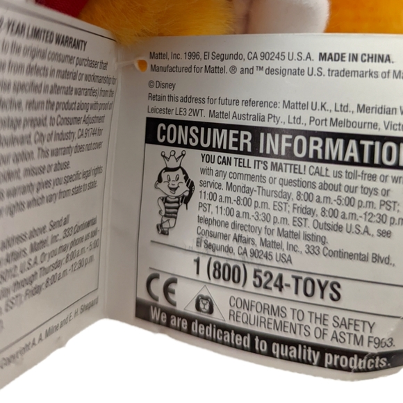 Vintage 90s Disney Winnie the Pooh Santa Christmas Holiday NWT NEW - Picture 9 of 10